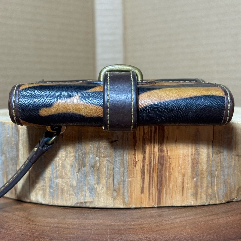 RARE VINTAGE DOONEY & BOURKE LEATHER ZEBRA PRINT WALLET - Picture 5 of 16